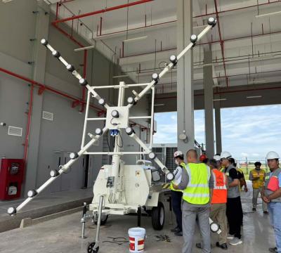 機場照明車在柬埔寨機場驗收合格投入使用